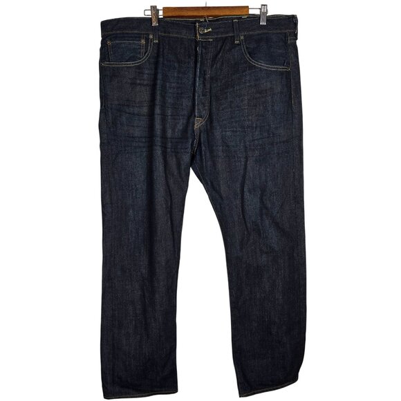 Levis 501 Button Fly Blue Jeans 40X30 Men's Straight Leg‎ Denim - Picture 2 of 10